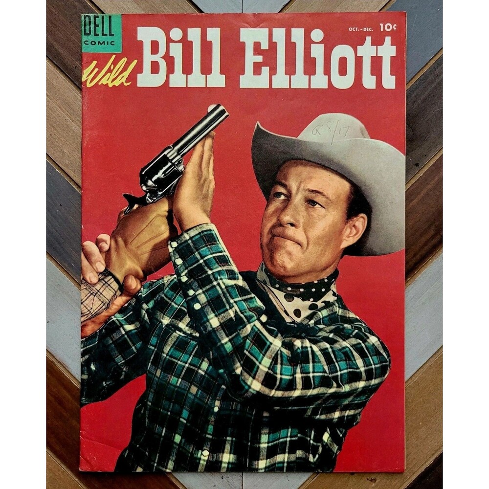 Wild Bill Elliott #15 (Dell 1954) Photo Cover 10 cents! Golden Age Western (4.0)